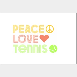 Peace Love Tennis Posters and Art